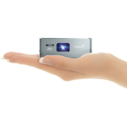 Ivation Pro3 Portable Rechargeable Smart DLP Projector (Gray)