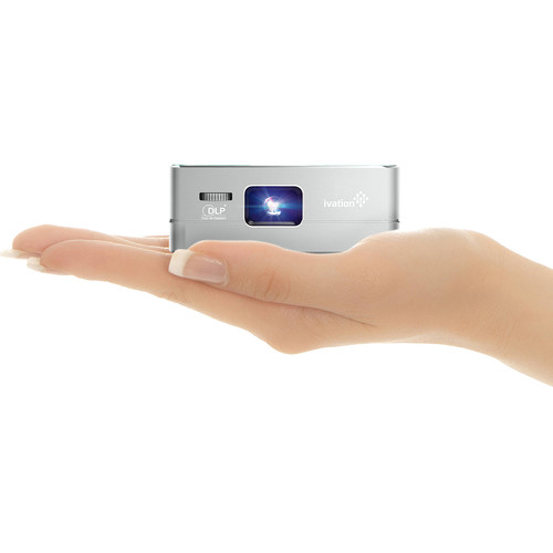 Ivation Pro3 Portable Rechargeable Smart DLP Projector (Silver)