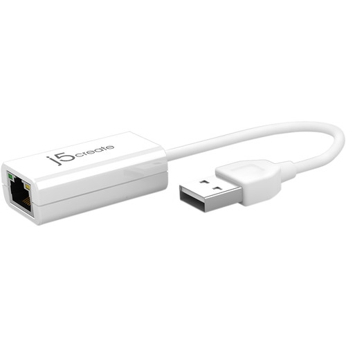 j5create USB 2.0 10/100 Mbps Ethernet Adapter (Microsoft Windows 8.1 RT Certified)