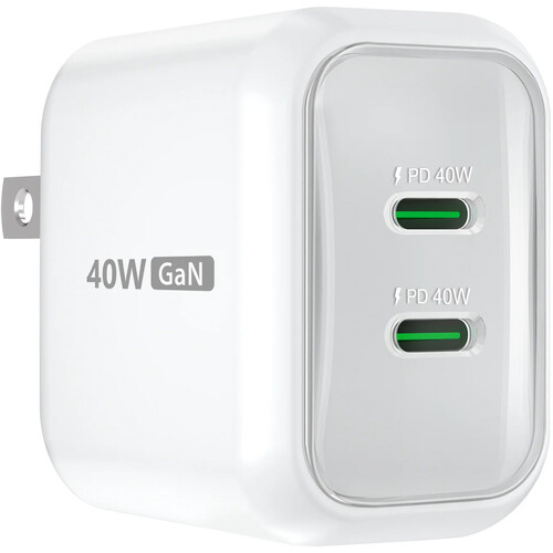 j5create 40W GaN USB-C 2-Port Mini Wall Charger