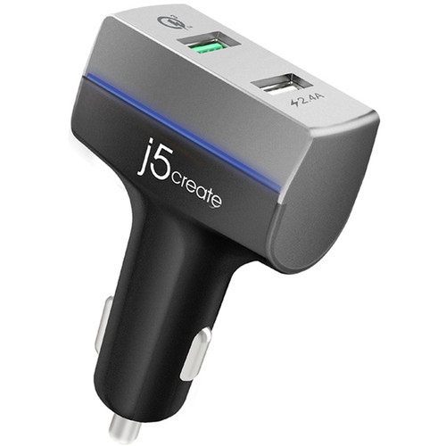 j5create 2-Port USB Quick Charge 3.0 Car Charger