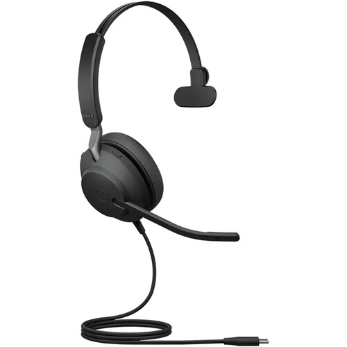 Jabra Evolve2 40 SE Mono Wired On-Ear Headset (Microsoft Teams, USB-C/A)