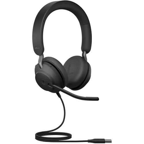 Jabra Evolve2 40 SE Stereo Wired On-Ear Headset (Microsoft Teams, USB-C/A)