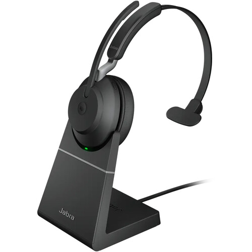 Jabra Evolve2 65 Link 390a Wireless Mono USB-A Headset with Desk Stand (Microsoft Teams)