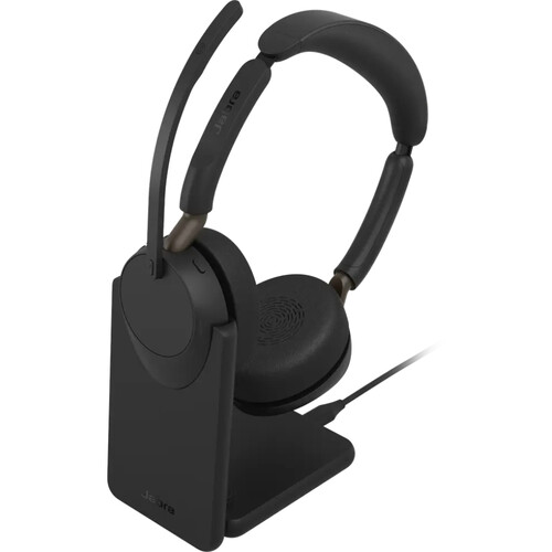 Jabra Evolve3 65 Stereo Wireless On-Ear Headset with Stand (Unified Communications, USB-A)
