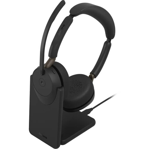 Jabra Evolve3 65 Stereo Wireless On-Ear Headset with Stand (Microsoft Teams, USB-C)