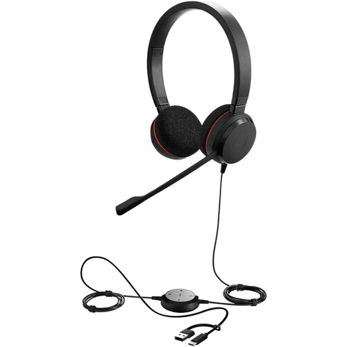 Jabra EVOLVE 20 UC Stereo Headset 4999-829-289-01 B&H Photo Video