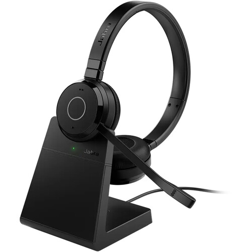 Jabra Evolve 65 TE Wireless Stereo Headset with Charging Stand (Unified Communications)