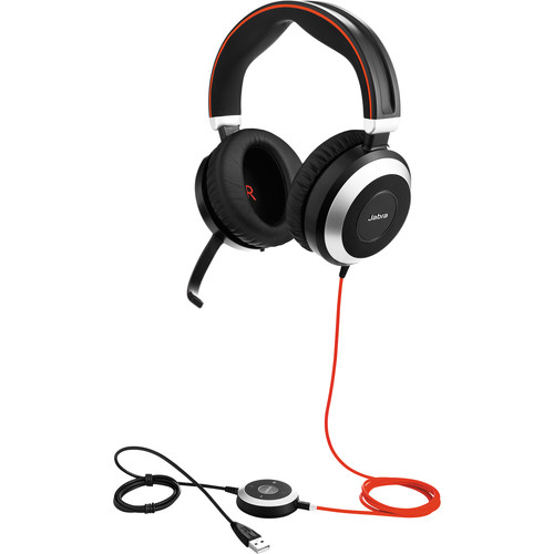 Jabra EVOLVE 80 UC Stereo Headset 7899-829-209 B&H Photo Video