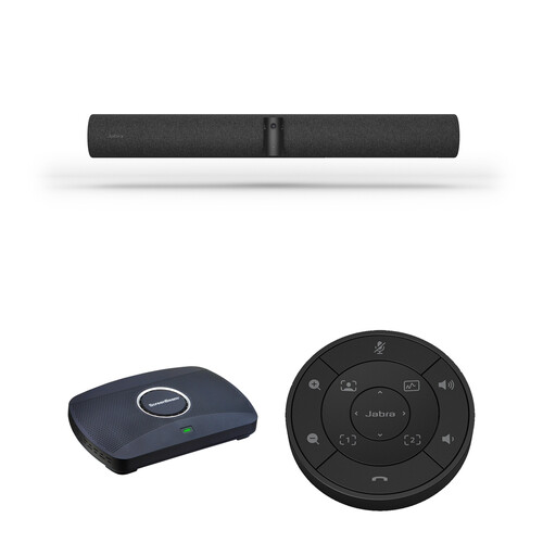 Jabra Panacast 50 Videobar, ScreenBeam Display Receiver, and