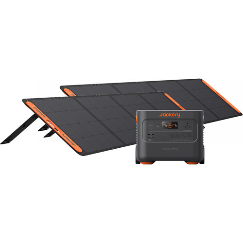 Jackery Explorer 2000 Plus Portable Power Station with Two 200W Solar Panels