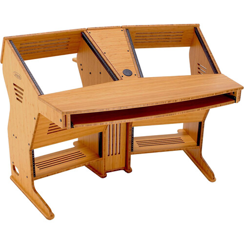 JamRacks VDesk Audio Workstation (28 RU, Bamboo)