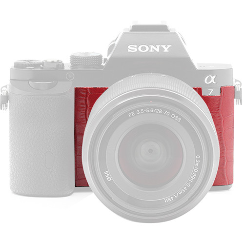 Japan Hobby Tool Camera Leather Decoration Sticker for Sony a7, a7R, a7S Mirrorless Cameras (Crocodile Red)
