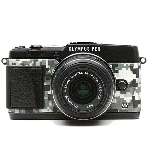 Japan Hobby Tool Camera Leather Decoration Sticker for Olympus PEN E-P5 Mirrorless Camera (Digital Camouflage)