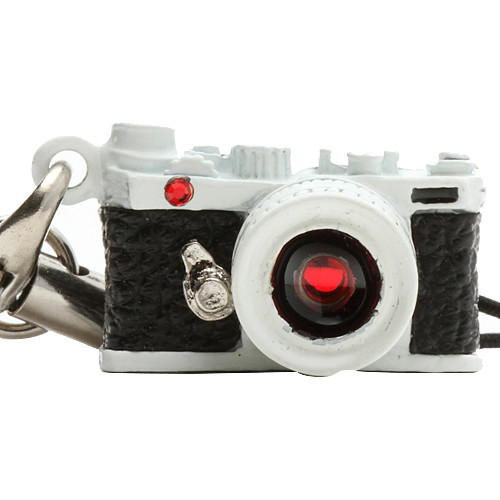 Japan Hobby Tool Miniature Swarovski Range Finder Camera Charm (White)