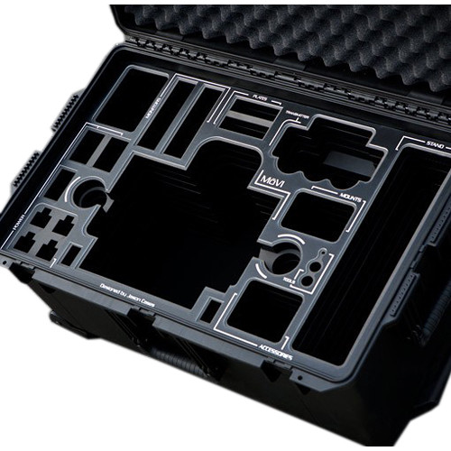 Jason Cases Pelican Case with Laser-Cut Foam for MoVI M5 & Accessories (Black Overlay)