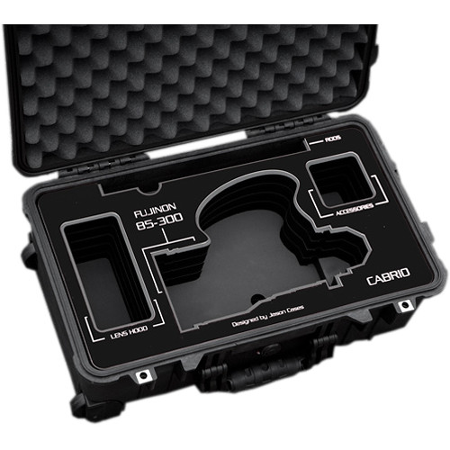 Jason Cases Protective Case for Fujinon 85-300mm T2.9 Cabrio Lens (Black Overlay)