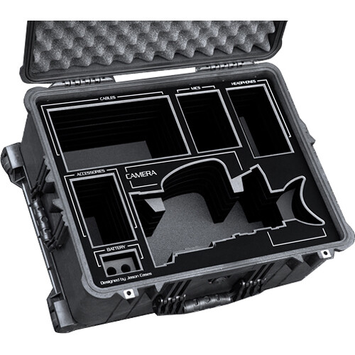 Jason Cases Wheeled Hard Case with Foam Insert PNCX350BK B&H
