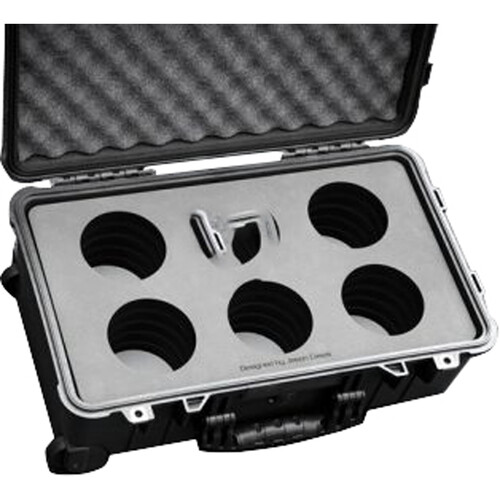 Jason Cases Hard Case with Foam Insert for Set of 6 Sigma Cine Prime Lenses (with 105mm Stored in Last Slot)