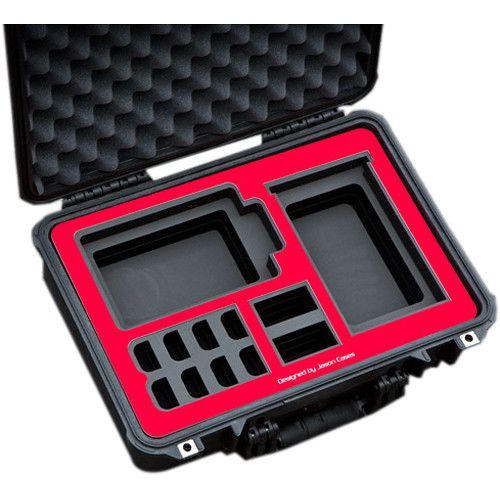Jason Cases Hard Case for SmallHD DP-7 OLED Monitor Kit (Red Overlay)