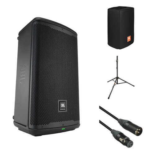 JBL EON710 Powered Speaker Kit with Cover, Stand, and Cable