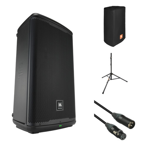 JBL EON712 Powered Speaker Kit with Cover, Stand, and Cable