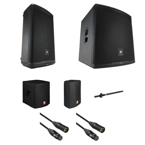 JBL EON715 / EON718S Kit with Covers, Pole, and Cables