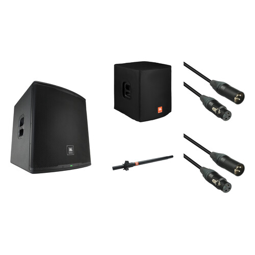 JBL EON718S Kit with Cover, Pole, and Cables