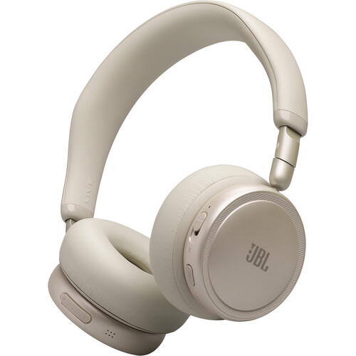 JBL Live 680NC Wireless Noise-Canceling On-Ear Headphones (Champagne)