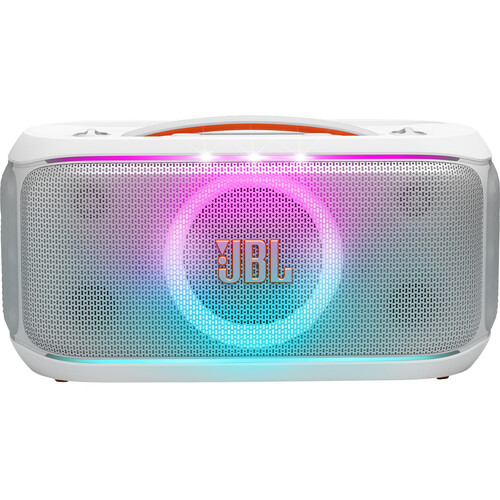 JBL PartyBox On-The-Go 2 Party Speaker with Wireless Microphone (White)
