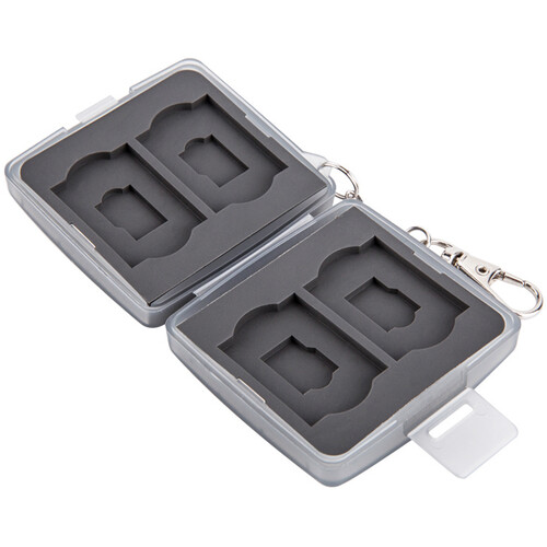 JJC Memory Card Case for 4 SD and 4 microSD Cards (Gray)