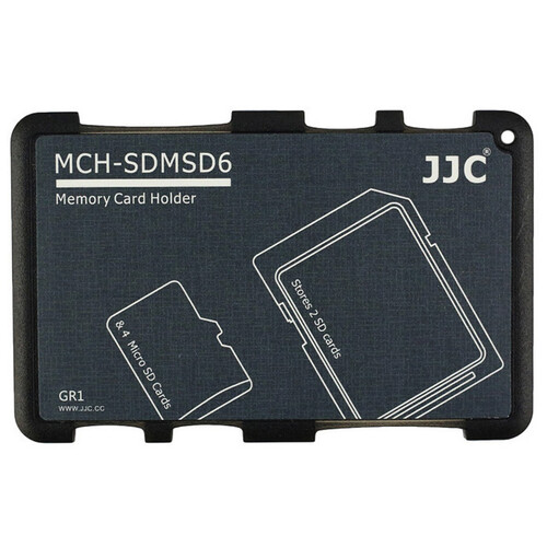 JJC Memory Card Holder for 2 SD & 4 microSD Memory Cards (Gray)