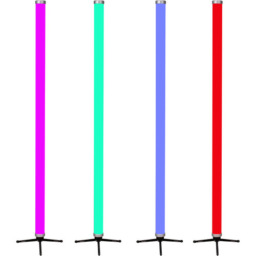 JMAZ Electro T5 RGBW+WW Outdoor Battery Powered LED Tube Light (4', 4-Light Kit)