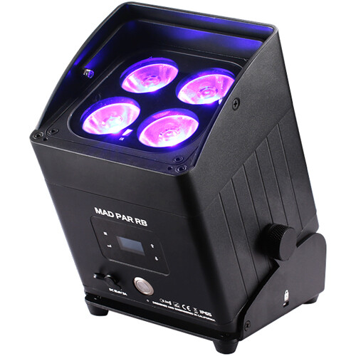 JMAZ MAD PAR RB Swappable Battery Powered IP65 RGBAL+C LED Light with Wireless DMX (Black)