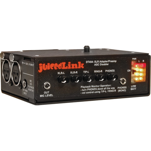juicedLink DT454 4-Channel DSLR Camera Microphone Preamplifier