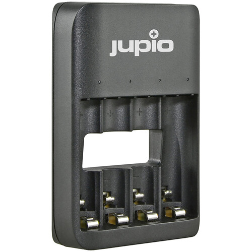 Jupio 4-Slot USB Battery Charger for Rechargeable AA and AAA Batteries