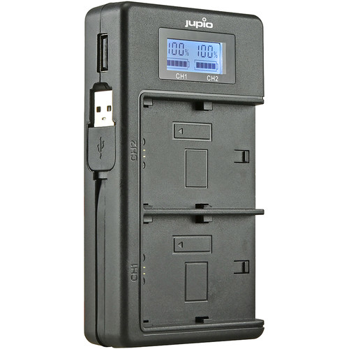 Jupio USB Duo LCD Charger for Select Sony Batteries