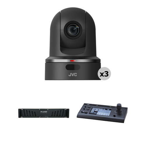 JVC KY-PZ100 PTZ Streaming Kit with Controller & ProHD Studio 4000 (Black)