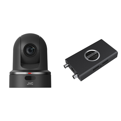 JVC KY-PZ100 Robotic PTZ Camera with NDI Converter Kit (Black)