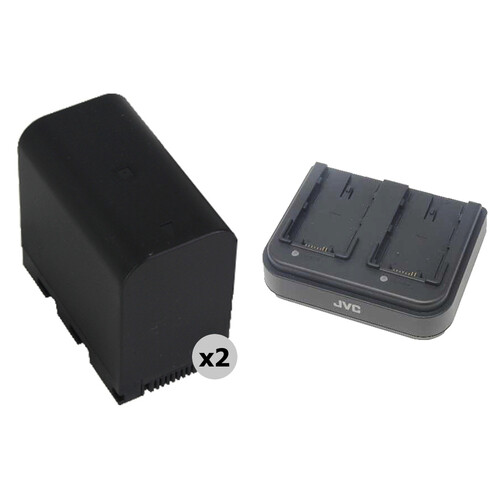 JVC Power for GY-HC500/HC550 Series Kit with 2 Batteries and Dual-Bay Charger