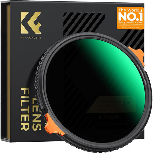 K&F Concept Nano-X Series 2-in-1 True Color Variable ND & CPL Filter (52mm, 1 to 5-Stop)