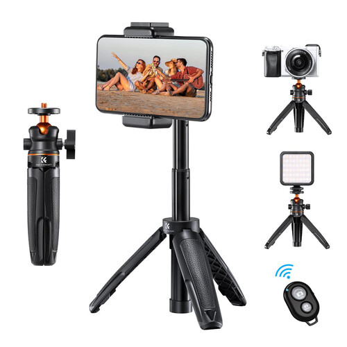 K&F Concept Mini Selfie Stick Tripod with Ball Head & Remote
