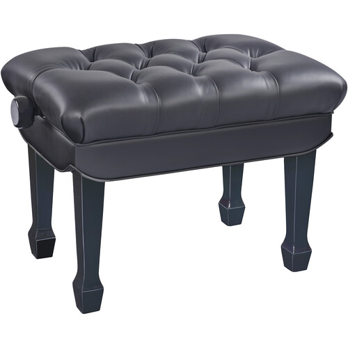 K&M 13968 Hydraulic Piano Bench with Quilted Leather Seat (Height Adjustment: 19.3 to 23.23")