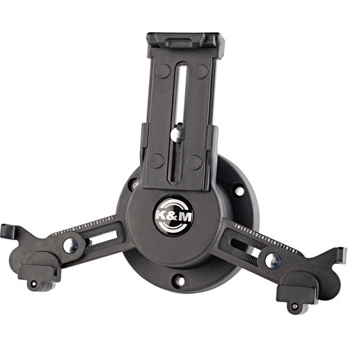 K&M 19799 Universal Mini Tablet Holder Wall Mount (Black)