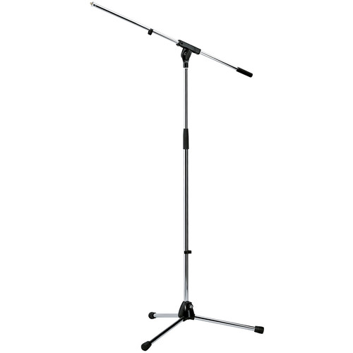 K&M 210/6 Tripod Microphone Stand with Fixed Boom (Chrome)