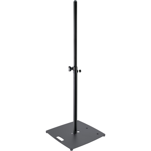 K&M Speaker Stand Pro with Center, Edge, and Corner Mount (21.65 x 21.65" Base, Black)