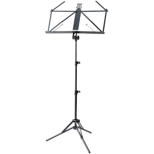 K&M 37855 Ruka Aluminum 3-Section Music Stand (Black)