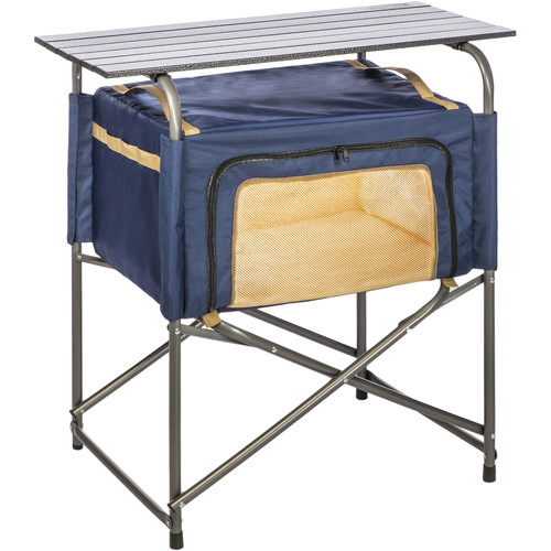 KAMP-RITE Ez Prep Table with Soft Storage Cabinet