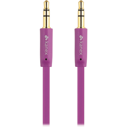 Kanex Stereo AUX Flat Cable (6', Purple)