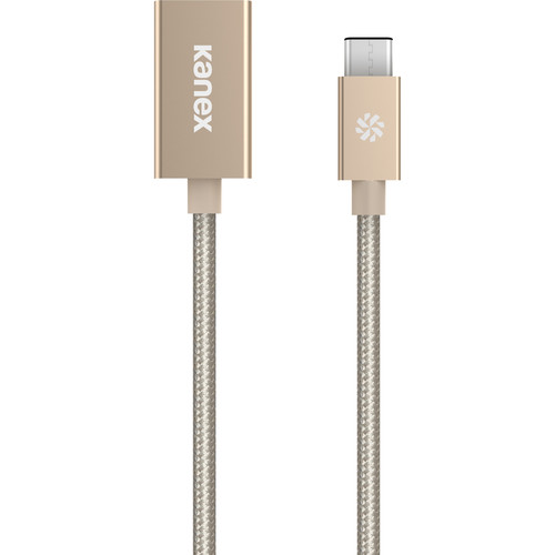 Kanex USB 3.1 Gen 1 Type-C Male to Type-A Female Adapter (8", Gold)